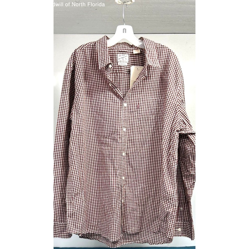 Levi Strauss Red & White Men's Shirt SZ XXL NWT